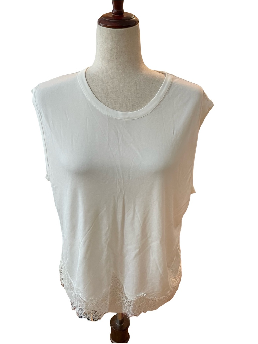 RAG & BONE Creamy White Lace Shell - Picture 2 of 12